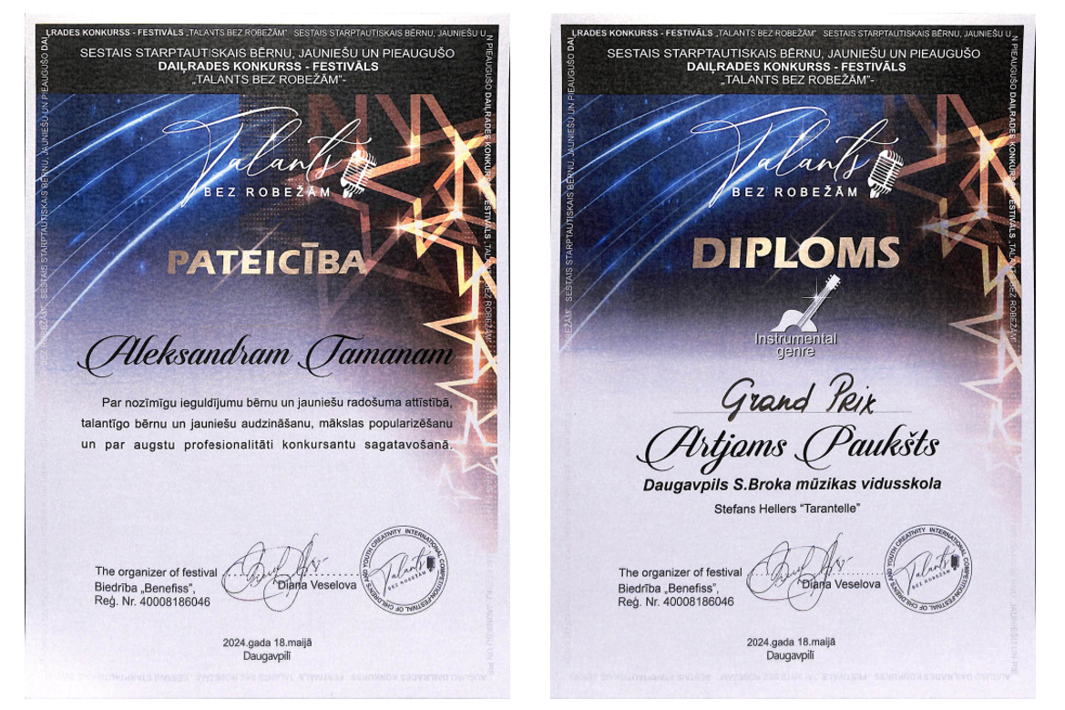 laureātu diplomi