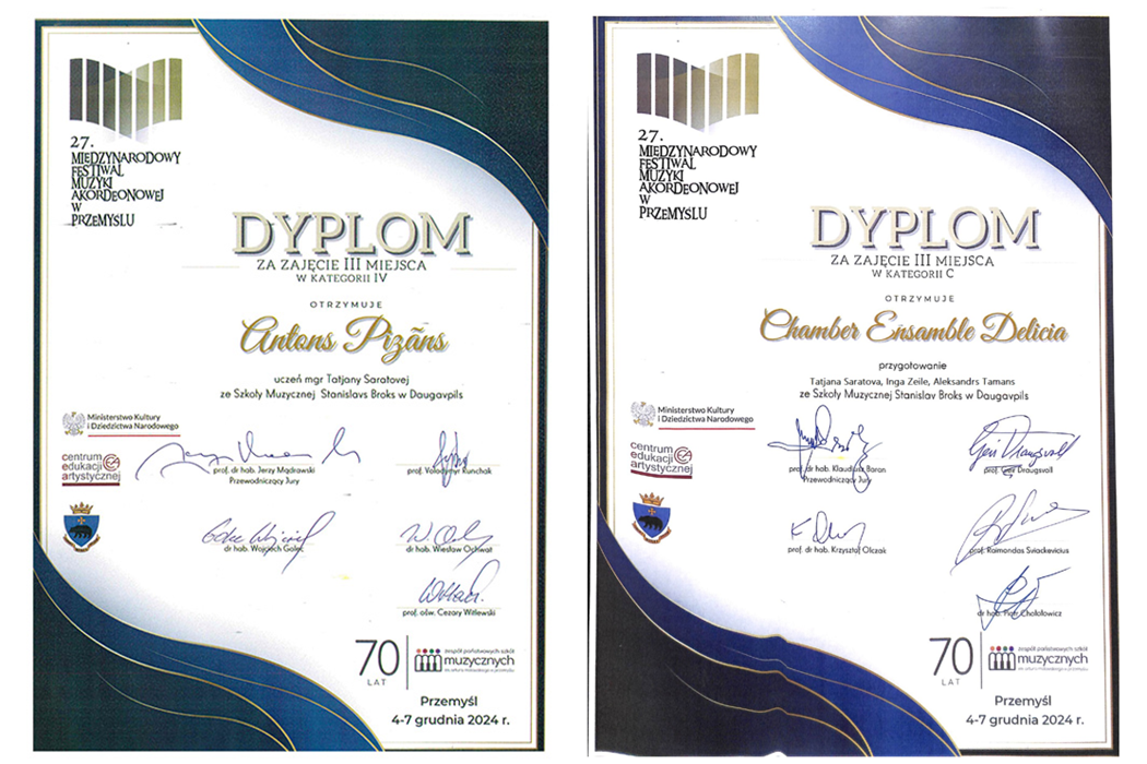 laureātu diplomi