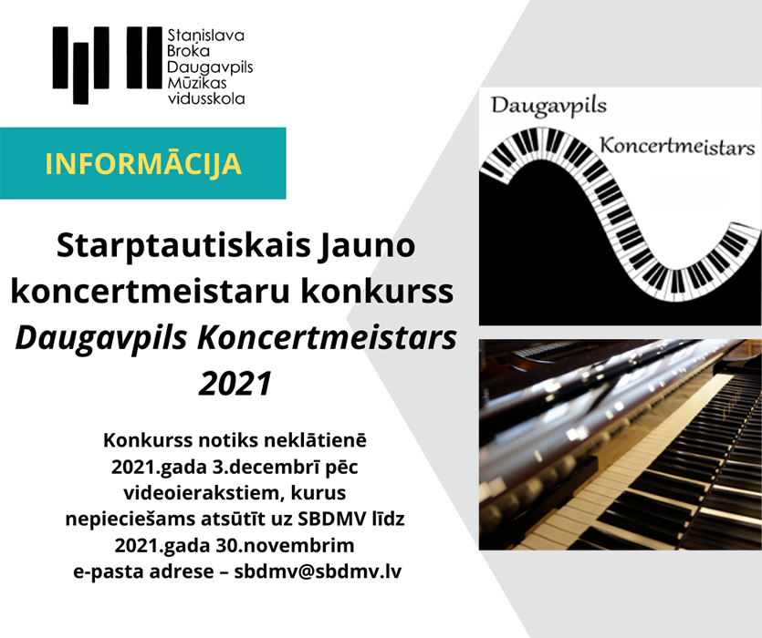 Starptautiskais Jauno koncertmeistaru konkurss Daugavpils Koncertmeistars 2021
