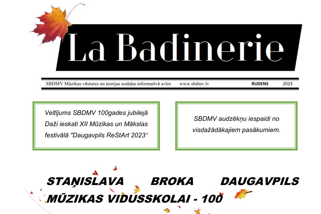 Avīzes "La Badinerie" vāks